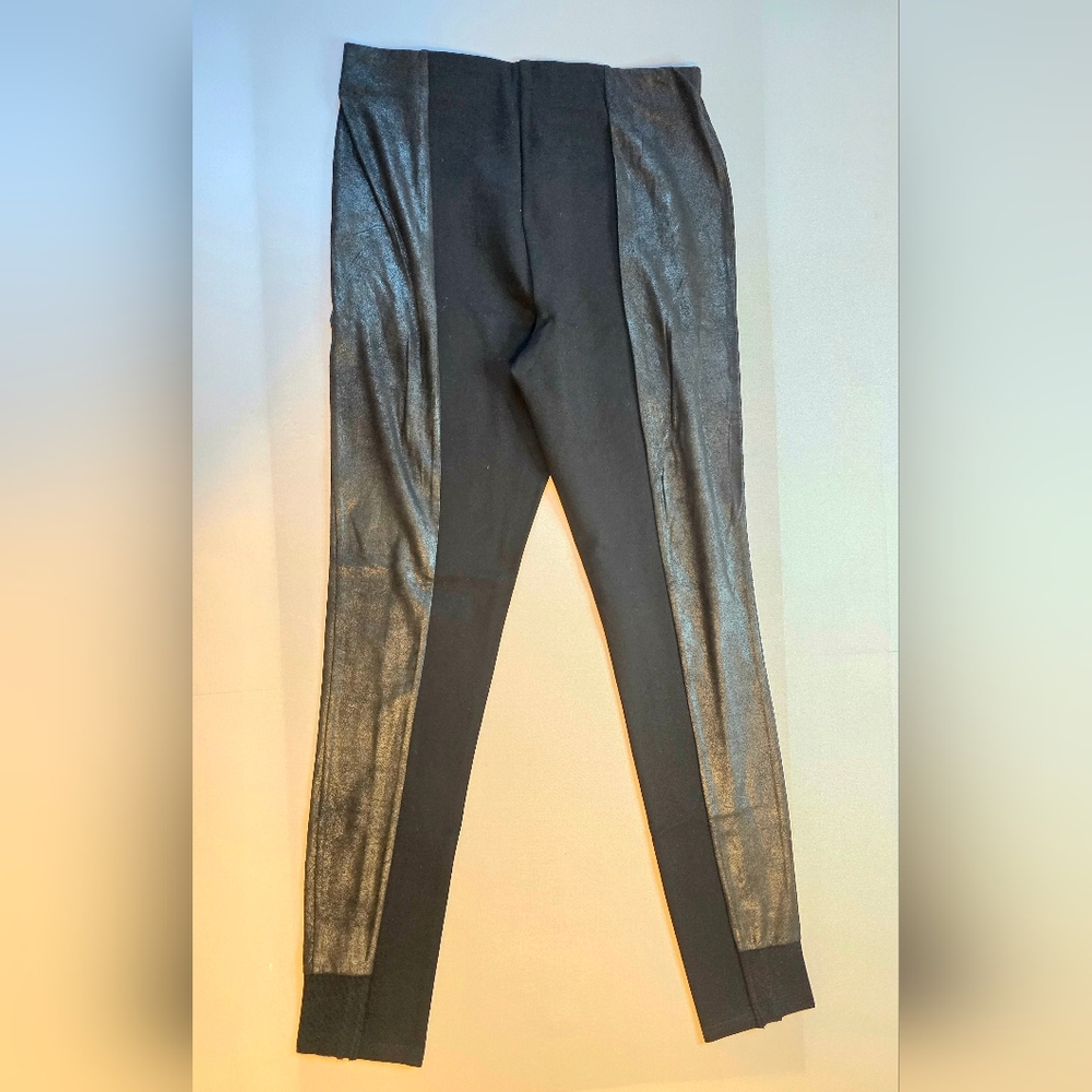 NWT NU Denmark Women's Black Suede Leggings Size Large - Picture 3 of 8